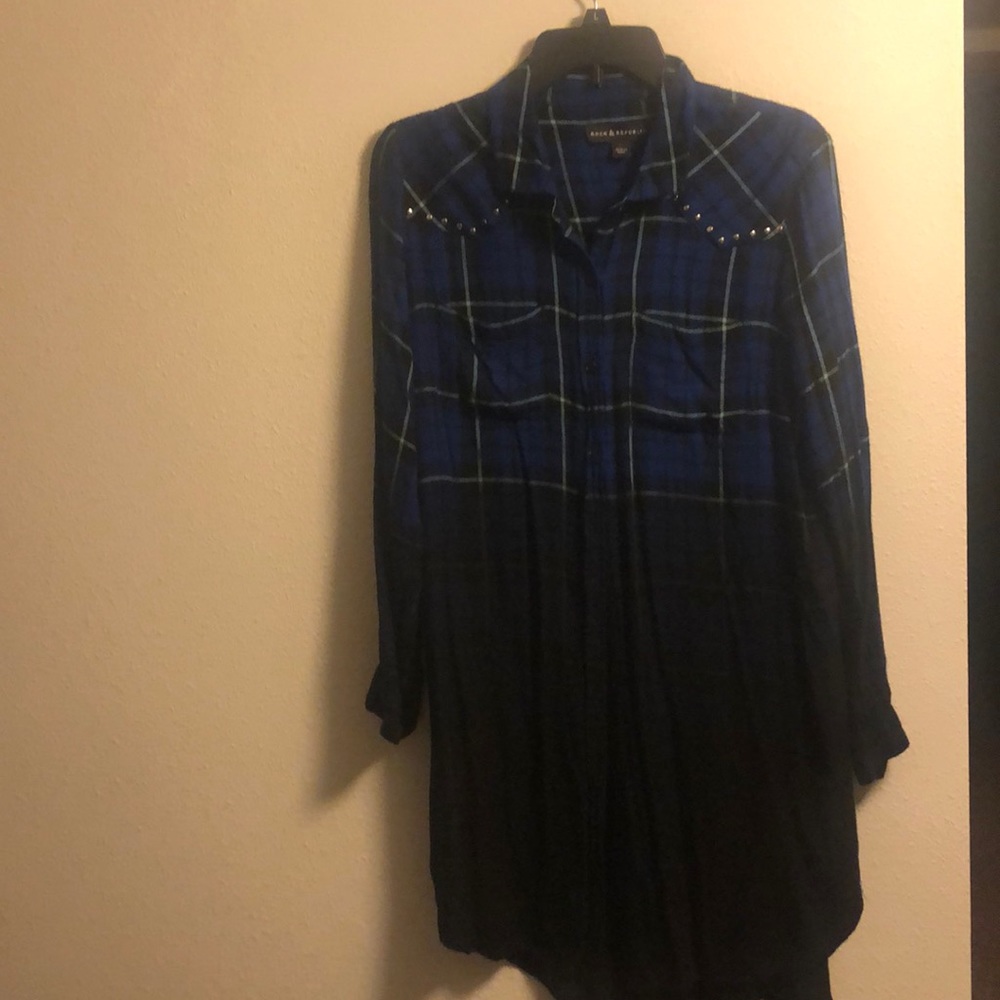 Long tunic button up top.